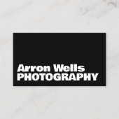 はっきりしたタイポグラフィ白黒QRモダンコード 名刺 (正面)