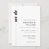 はっきりしたタイポグラフィ結婚式招待状 招待状 (正面)