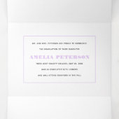 はっきりしたタイポグラフィ2025年フォトコラージュ紫のクラス 三つ折り案内状 (内部中)