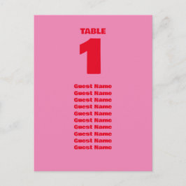 はっきりしたタイポグラフィ、ピンクと赤結婚のサイン ポストカード