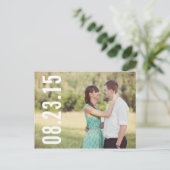 はっきりしたタイポグラフィ |写真はがきを保存する 案内ポストカード (スタンド正面)