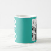 はっきりしたターコイズ写真卒業 コーヒーマグカップ (中央)