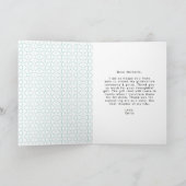 はっきりしたターコイズ写真卒業 サンキューカード (内部)