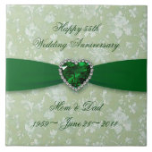 はっきりしたダマスク55結婚周年記念タイル タイル (正面)