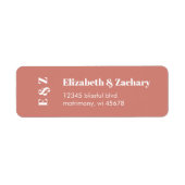 はっきりしたテラ結婚コッタ差出人住所 ラベル (正面)