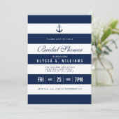 はっきりしたテーマ航海のブライダルシャワー招待 招待状 (スタンド正面)