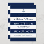 はっきりしたテーマ航海のブライダルシャワー招待 招待状 (正面/裏面)