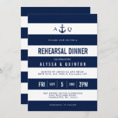 はっきりしたテーマ航海のリハーサルディナー招待状 招待状 (正面/裏面)