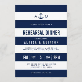 はっきりしたテーマ航海のリハーサルディナー招待状 招待状