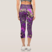 はっきりしたトリップ（幻覚体験）のようなカラフルGroovyファンキー Fractal Art カプリレギンス (裏面)