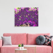 はっきりしたトリップ（幻覚体験）のようなカラフルGroovyファンキー Fractal Art キャンバスプリント (インサイチュ (リビング))