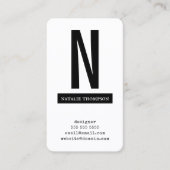 はっきりしたトレンディーシンプルプロフェッショナルミニマモダンリスト 名刺 (正面)