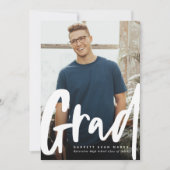 はっきりしたトレンディーモダン卒業 案内状 (正面)