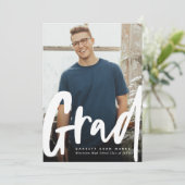 はっきりしたトレンディーモダン卒業 案内状 (スタンド正面)