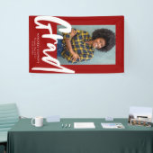 はっきりしたトレンディー卒業の赤いフォトバナー 横断幕 (トレードショー)