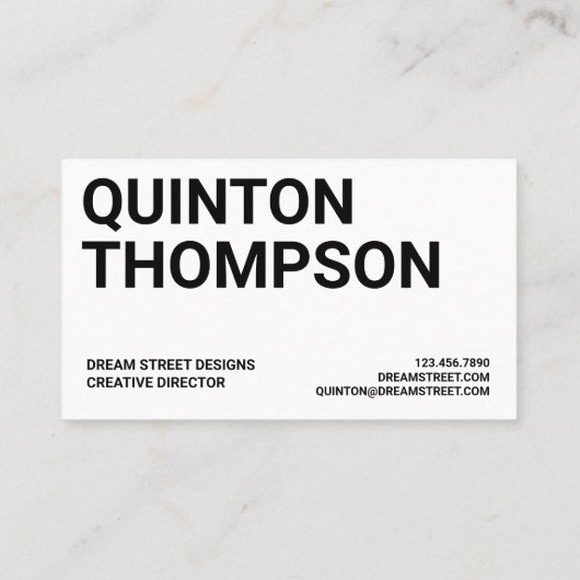 はっきりしたトレンディー名刺 名刺 (裏面)