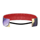 はっきりしたトレンディー紫イエロー金ゴールド大理石フェイク アスレチックヘッドバンド (裏面)