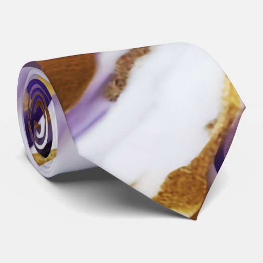 はっきりしたトレンディー紫イエロー金ゴールド大理石フェイク ネクタイ (ロール)