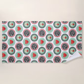 はっきりしたナースパターン – LPN RN医療 ビーチタオル (正面)