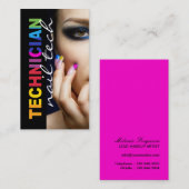 はっきりしたネイルサロン名刺 名刺 (正面/裏面)