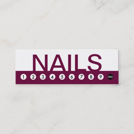 はっきりしたネイルサロン顧客ロイヤリティ ロイヤリティカード (正面)