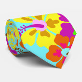 はっきりしたハイビスカス花パタ結婚ーン ネクタイ (ロール)