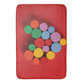 はっきりしたハートバスマット – プラッシュデザイン バスマット (正面縦)