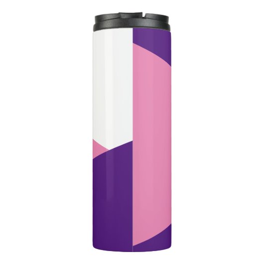 はっきりしたハート紫ピンクの感謝の気持ち タンブラー (裏面)