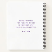 はっきりしたハート紫ピンクの感謝の気持ち ノートブック (裏面)