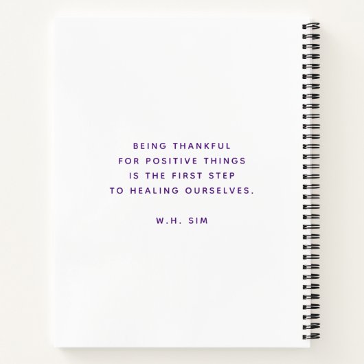 はっきりしたハート紫ピンクの感謝の気持ち ノートブック (裏面)