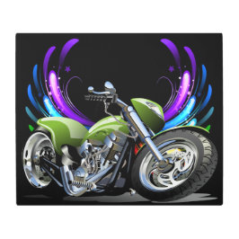 はっきりしたバイクとウイングメタルアート メタルプリント