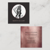 はっきりしたバラエレガント金ゴールド写真ソーシャル·メディア コーリングカード (正面/裏面)