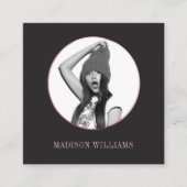 はっきりしたバラエレガント金ゴールド写真ソーシャル·メディア コーリングカード (正面)