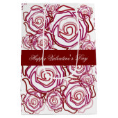 'はっきりしたバラバレンタイン' (バラ – 中サイズ)抱き枕 ミディアムペーパーバッグ (裏面)