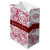 'はっきりしたバラバレンタイン' (バラ – 中サイズ)抱き枕 ミディアムペーパーバッグ (裏面アングル)