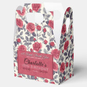 はっきりしたバラ誕生日用景品パーティー フェイバーボックス (オープン)