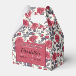 はっきりしたバラ誕生日用景品パーティー フェイバーボックス