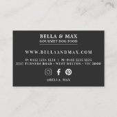 はっきりしたバラ金ゴールドドッグ骨パターン 名刺 (裏面)