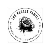 はっきりしたバラ |ファミリカスタムー名と差出人住所 ラバースタンプ (インプリント)