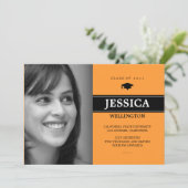 はっきりしたバー1写真の卒業発表 招待状 (スタンド正面)