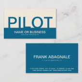 はっきりしたパイロット（カスタマイズ可能な色） 名刺 (正面/裏面)