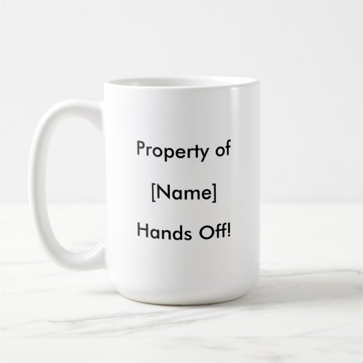 はっきりしたパーソナライズされたおもしろいカスタム文字 コーヒーマグカップ (左)