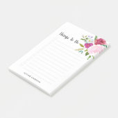 はっきりしたパーソナライズされたフローラ ポストイット (アングル)