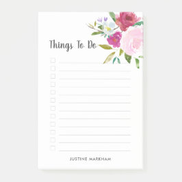 はっきりしたパーソナライズされたフローラ ポストイット