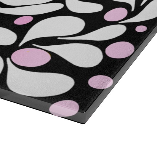 はっきりしたパーソナライズされたモダンピンクの花グラデーション色 カッティングボード (角)