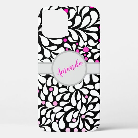 はっきりしたパーソナライズされたモダンピンクの花グラデーション色 Case-Mate iPhoneケース (裏面)