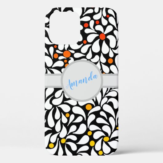 はっきりしたパーソナライズされたモダン暖なグラデーション花 Case-Mate iPhoneケース (裏面)