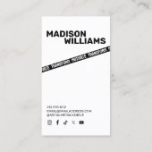 はっきりしたパーソナルトレーナー写真 名刺 (裏面)