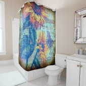 はっきりしたヒマワリ素朴チョウ シャワーカーテン (インサイチュ)