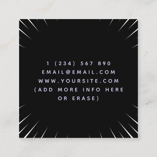 はっきりしたビデオゲアートームのテストJoypadモダン スクエア名刺 (裏面)